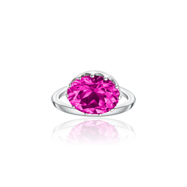 Velara Satellite Ring – Vivid Pink Sapphire