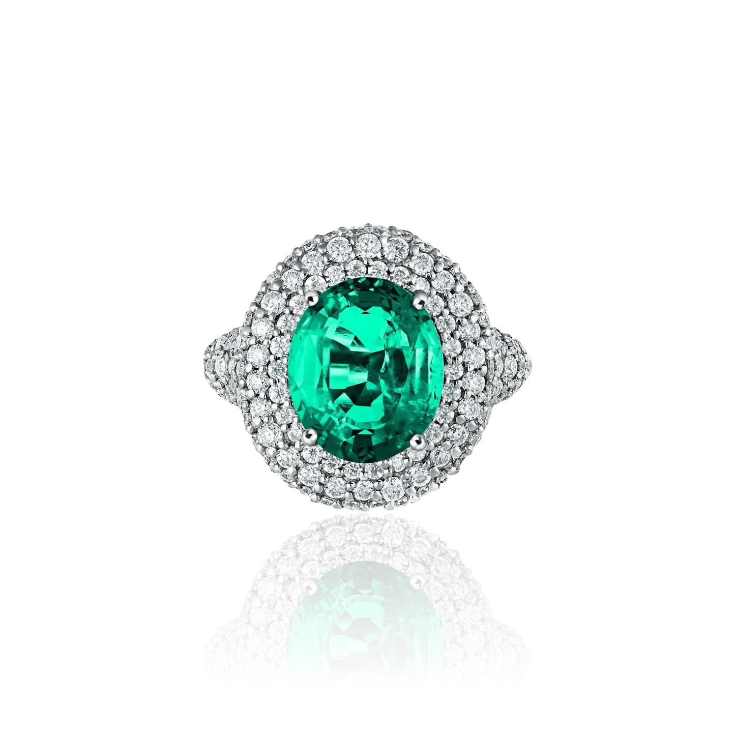 Velara Statement Ring – Colombian Green Emerald