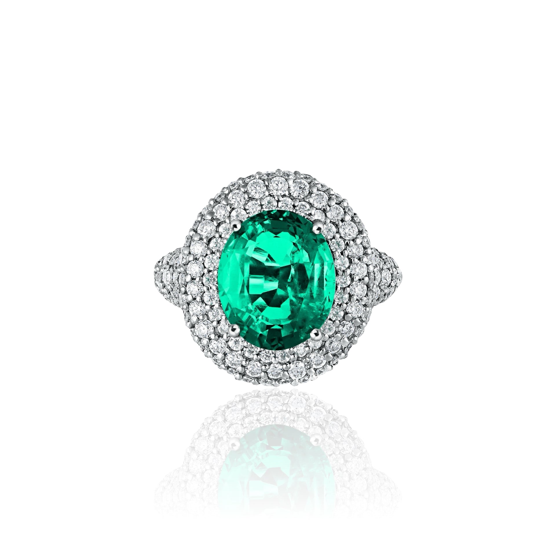 Velara Statement Ring – Colombian Green Emerald