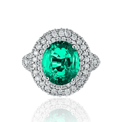 Velara Statement Ring – Colombian Green Emerald