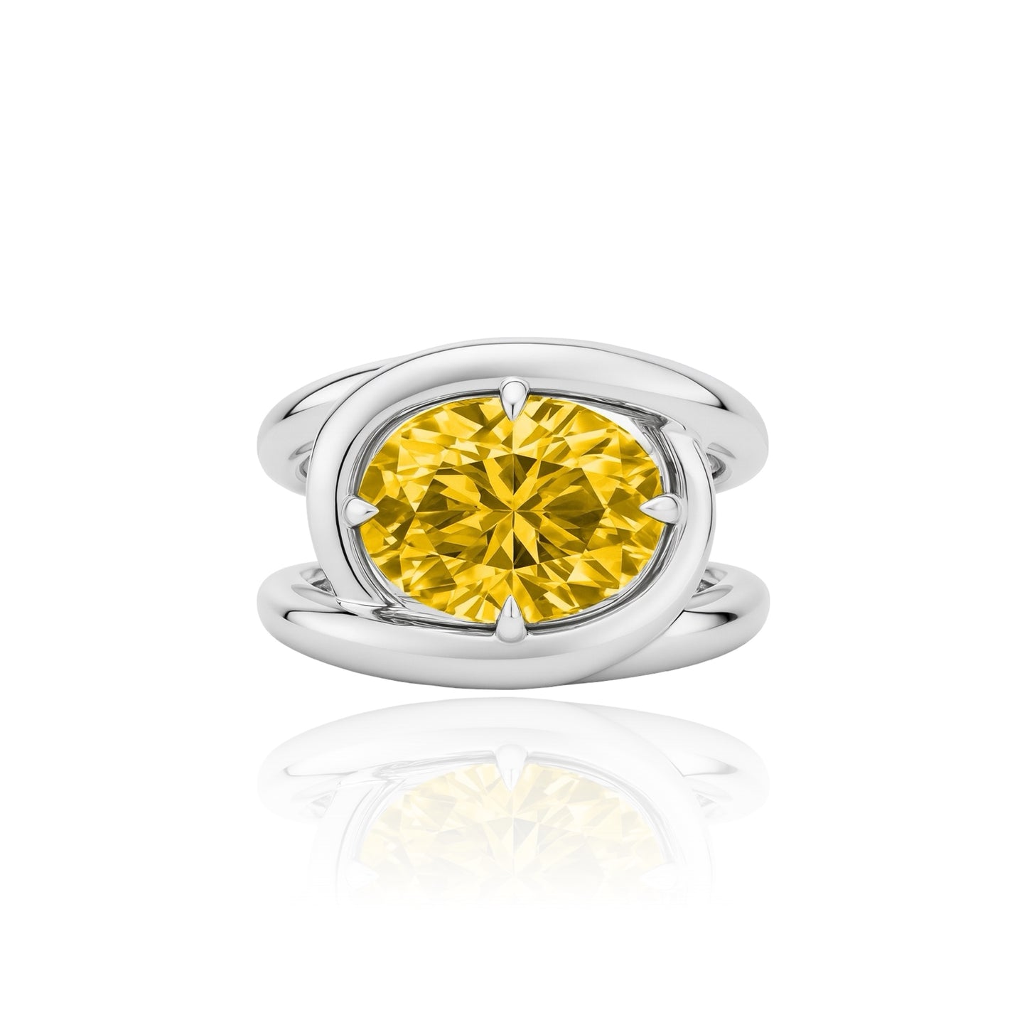 Velara Twist Ring – Yellow Sapphire
