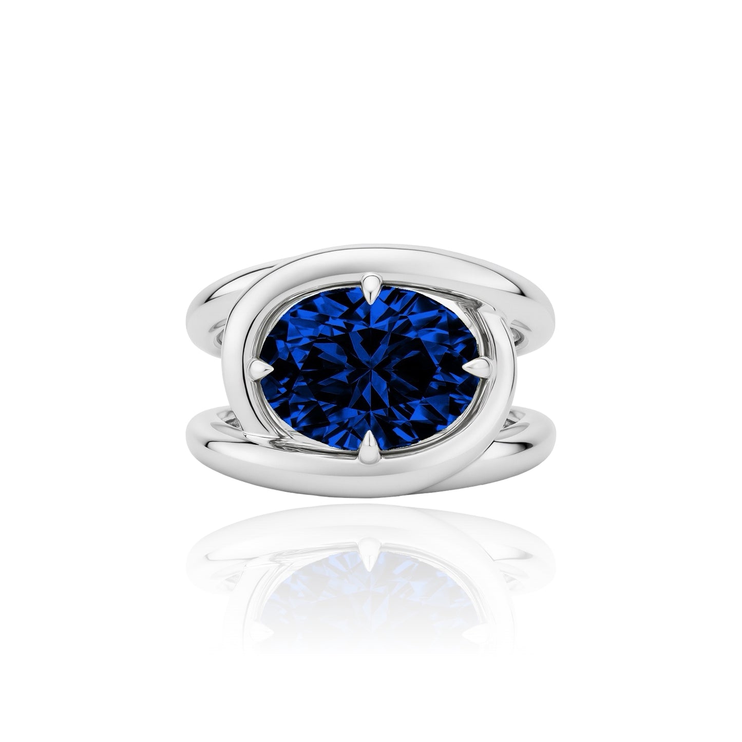 Velara Twist Ring – Blue Sapphire