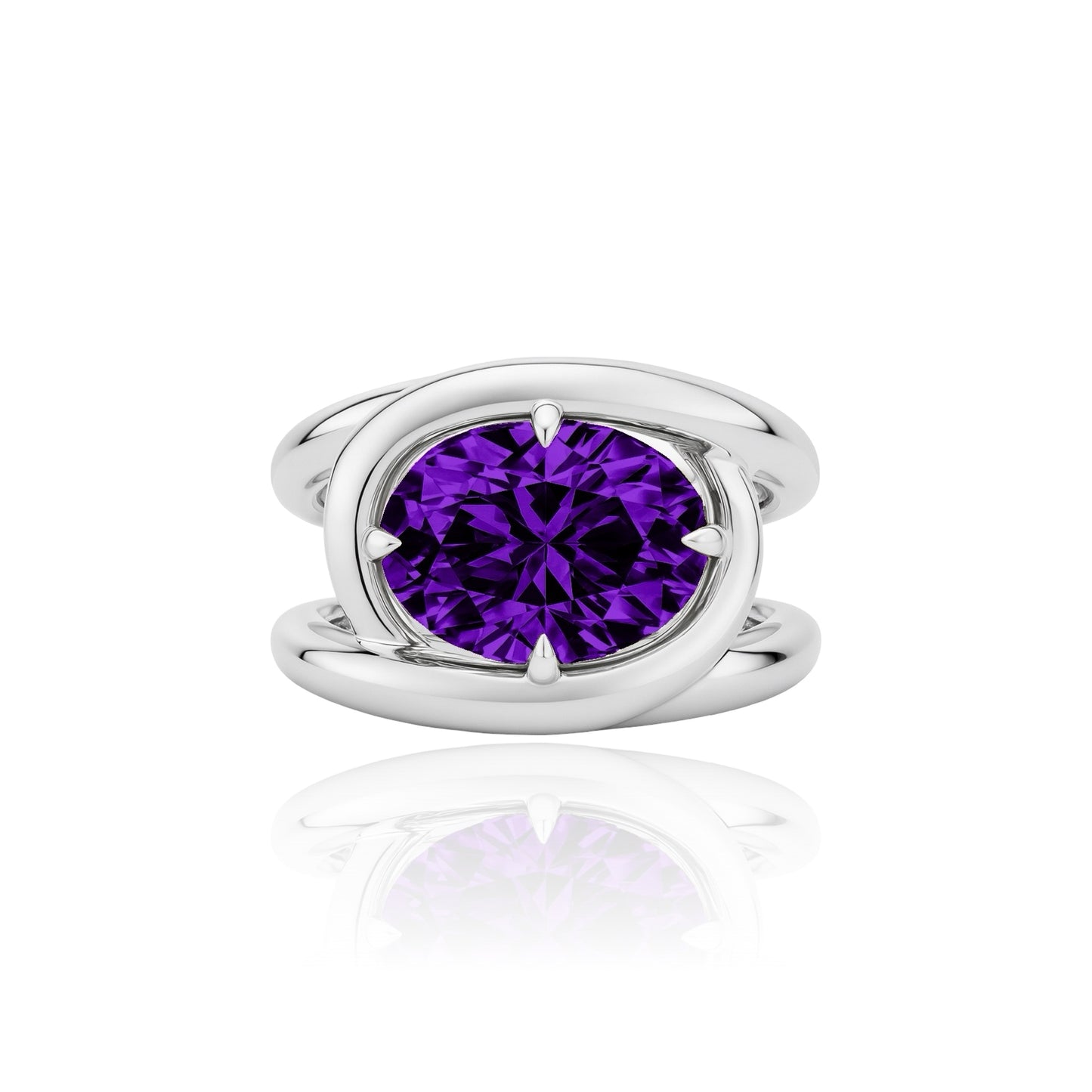 Velara Twist Ring – Purple Amethyst