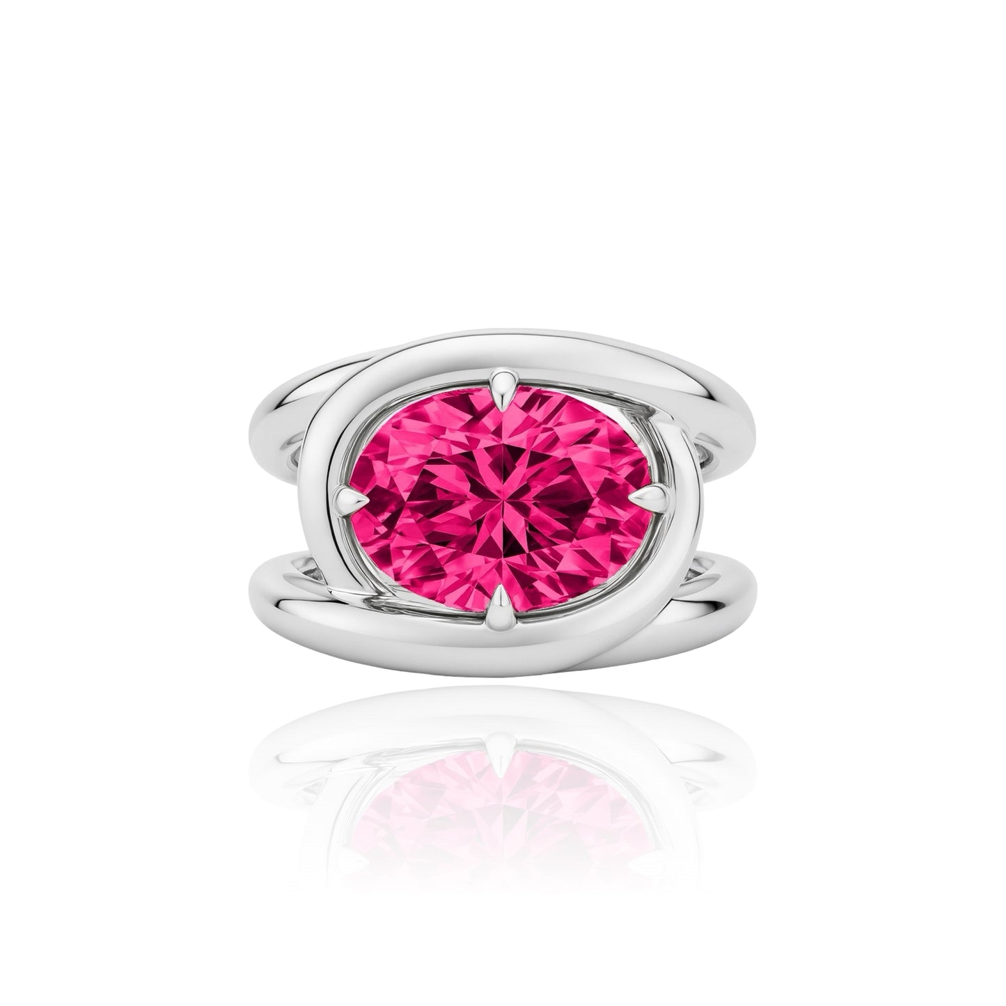 Velara Twist Ring – Red Ruby