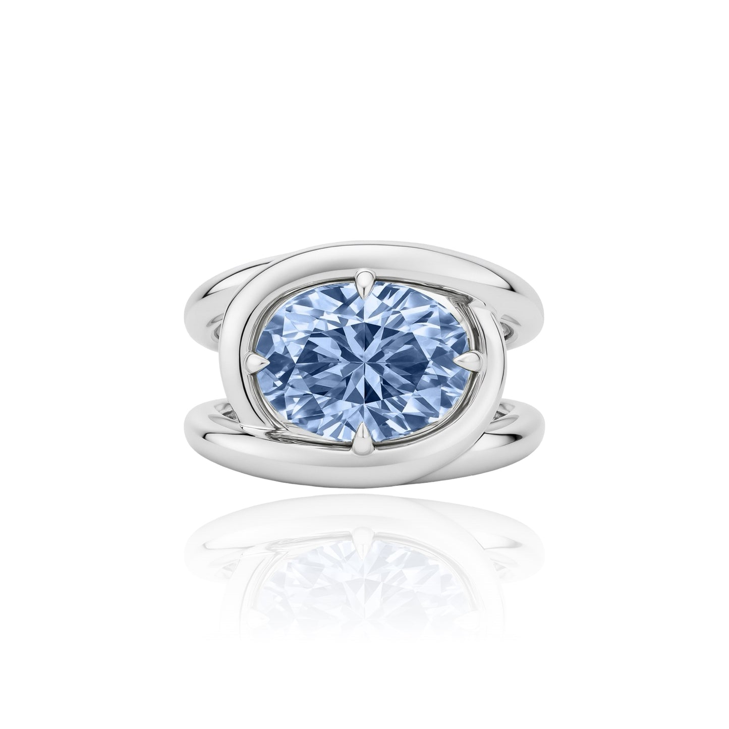 Velara Twist Ring – Light Blue Aquamarine