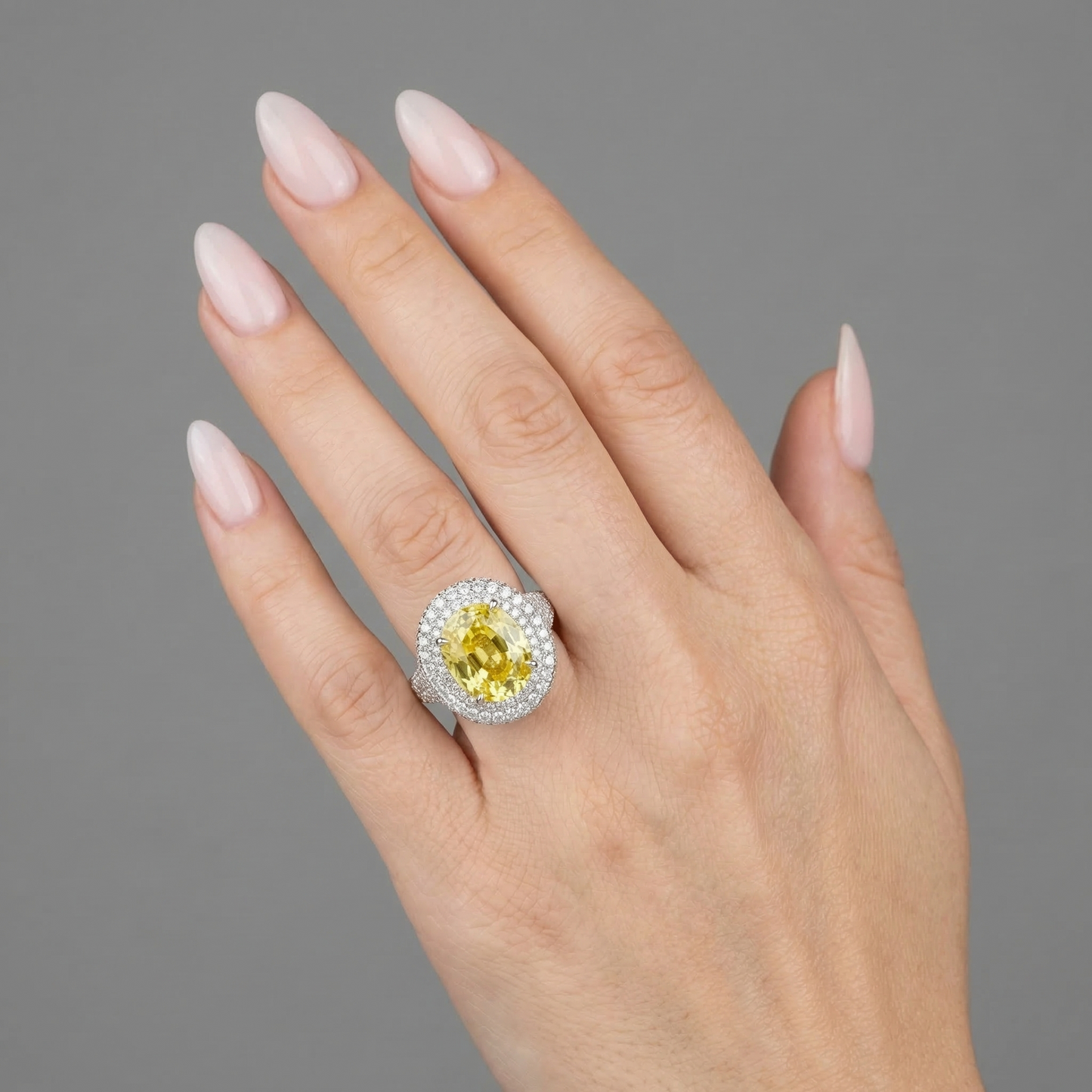 Velara Statement Ring – Yellow Sapphire
