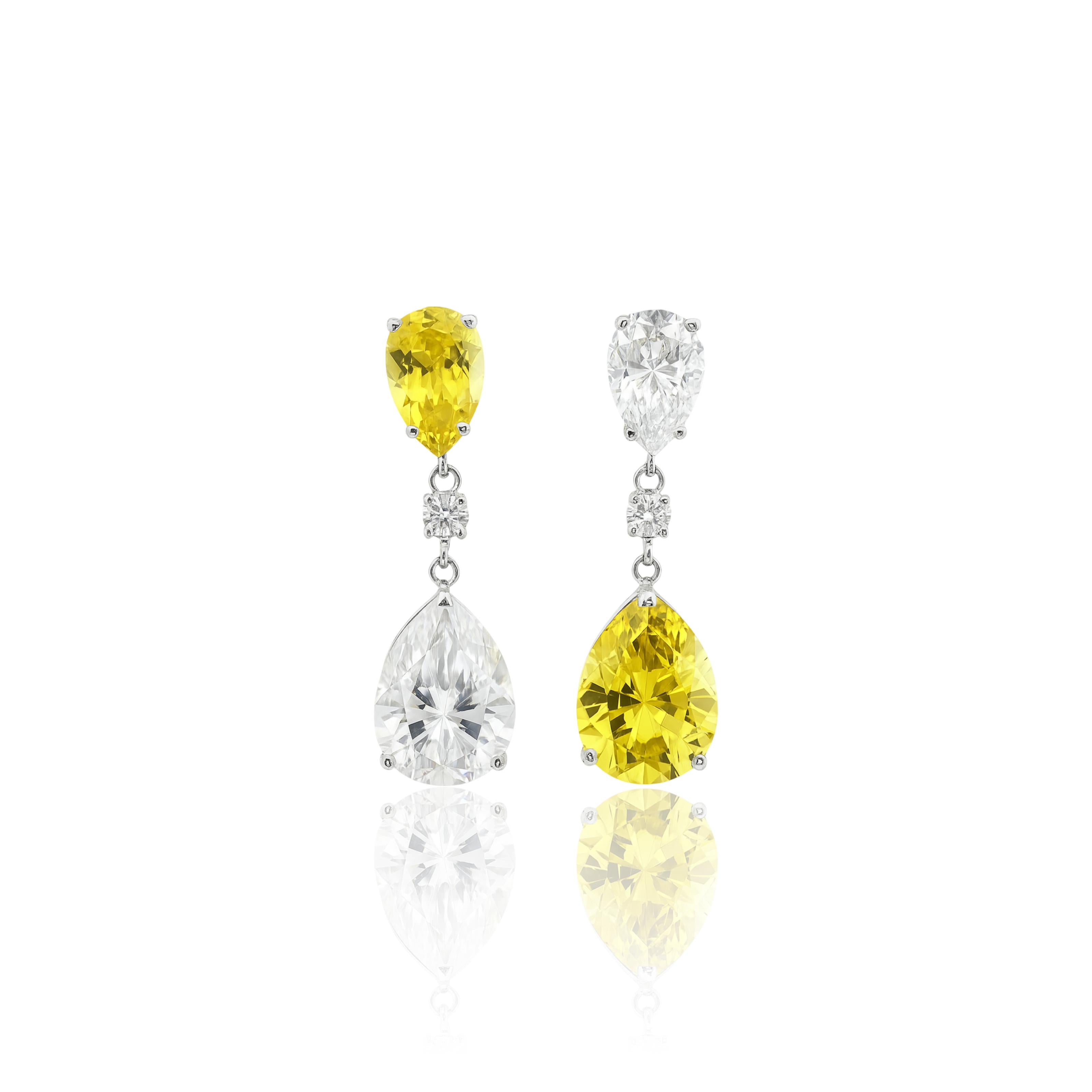 Nova Versus Earrings – Yellow Sapphire