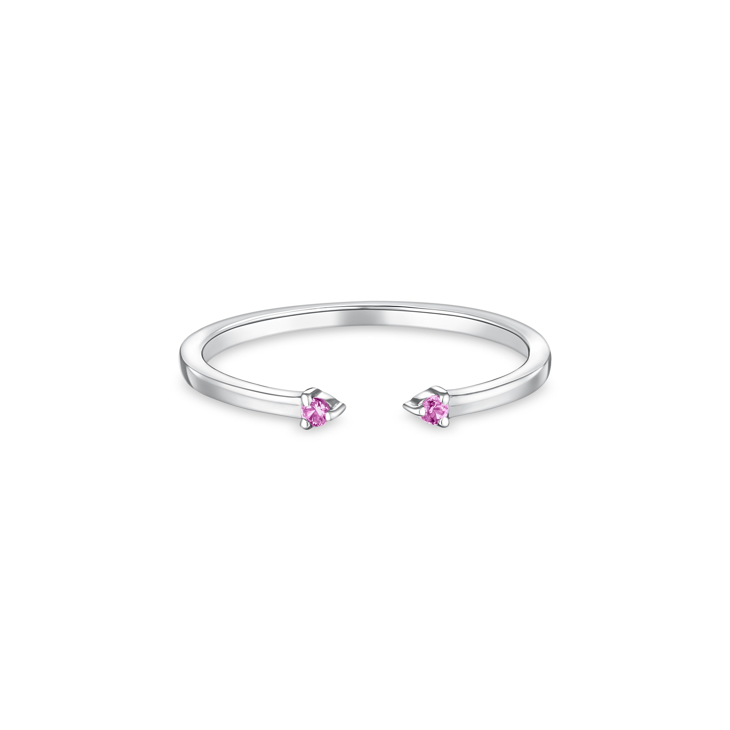 Linea Punto Mini Ring – Vivid Pink Sapphire