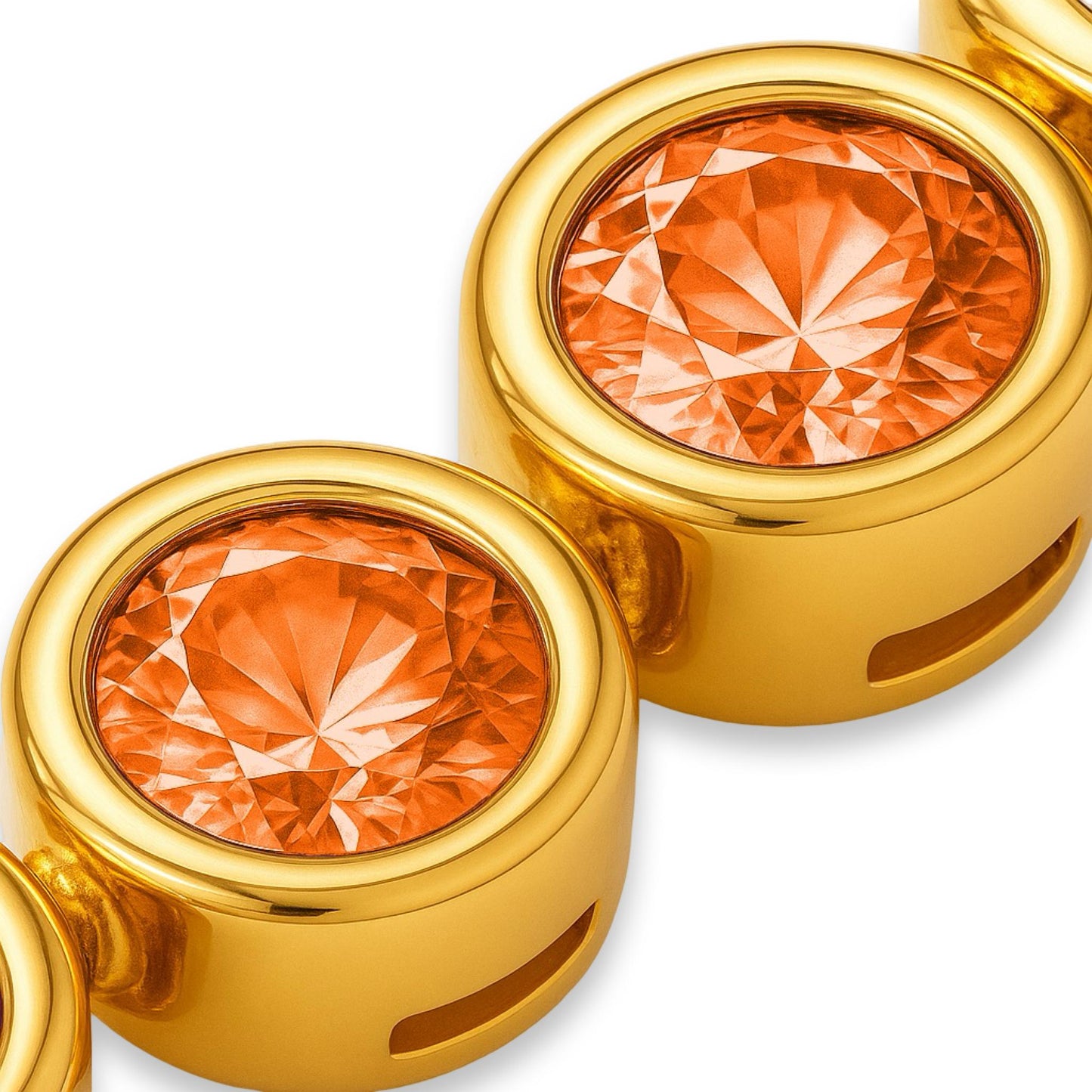 Forma Tennis Necklace – Orange Padparadscha Sapphire