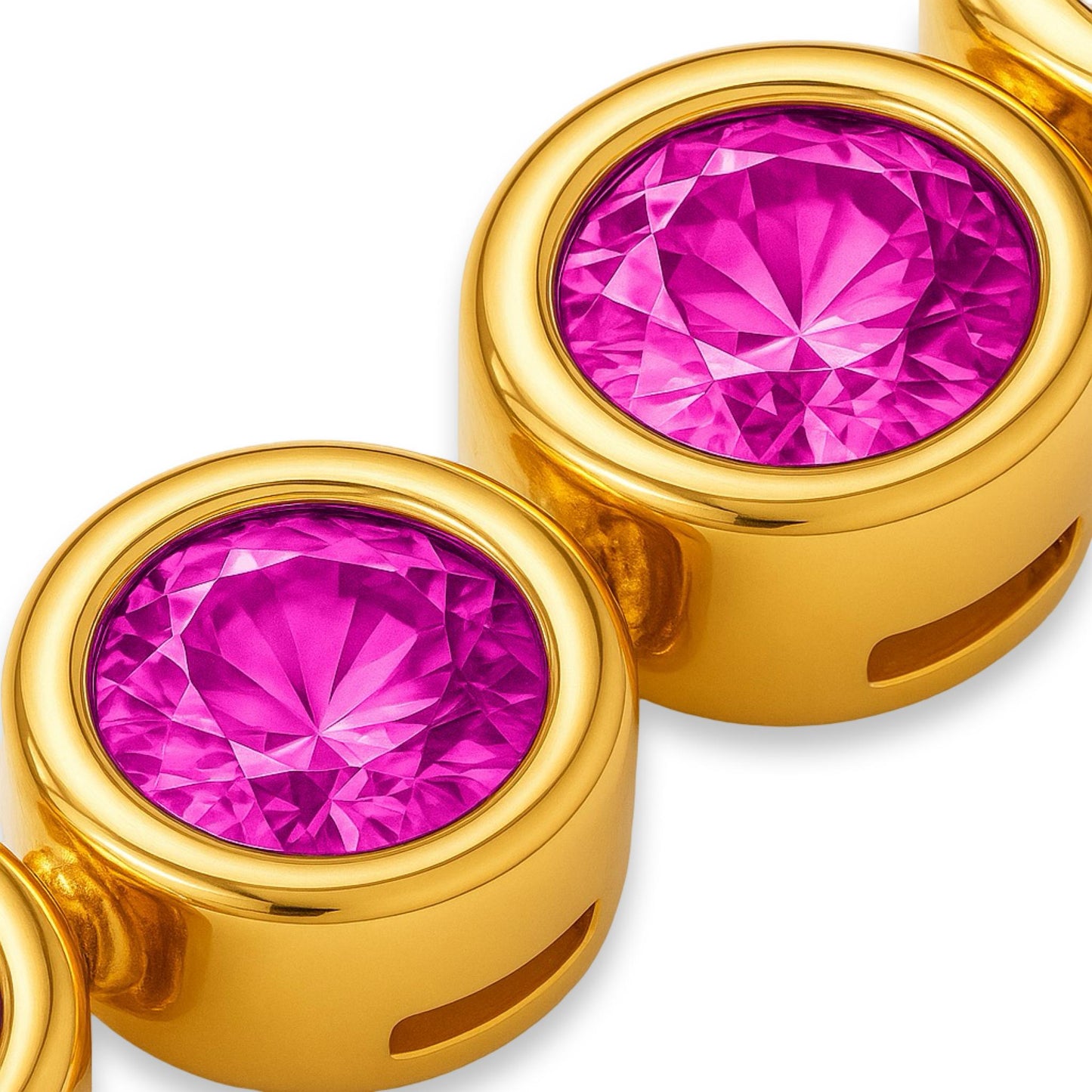 Forma Tennis Necklace – Vivid Pink Sapphire