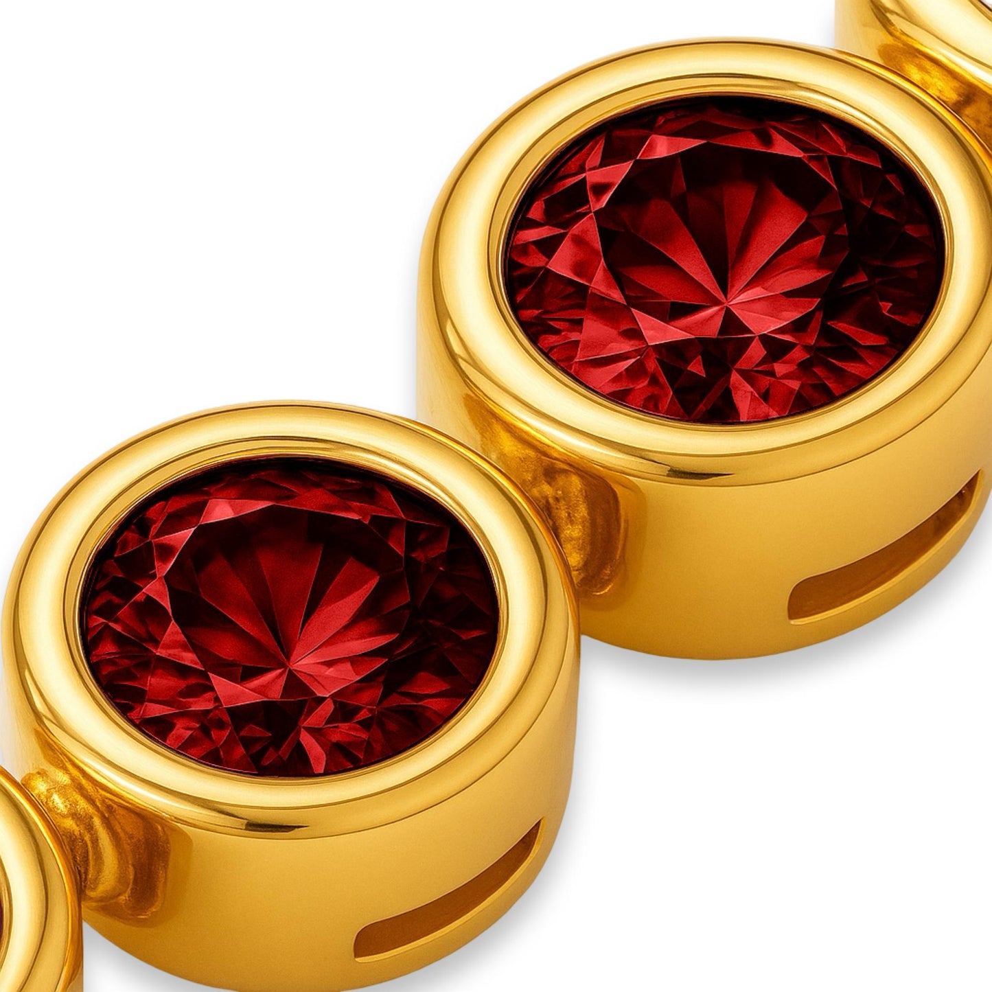 Forma Tennis Necklace – Deep Red Garnet