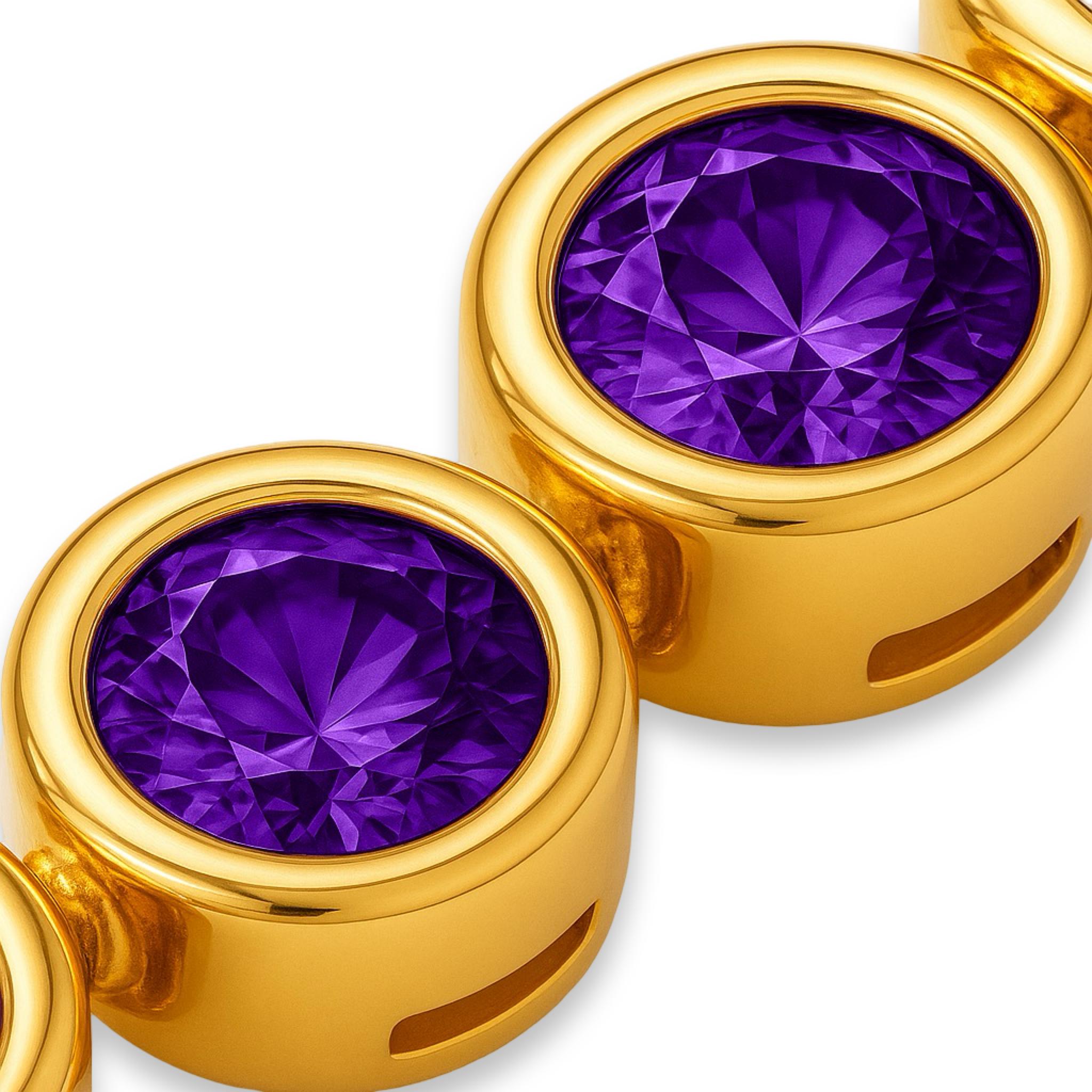 Forma Tennis Necklace – Purple Sapphire