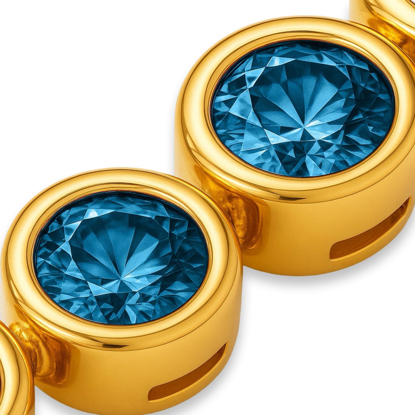 Forma Tennis Necklace – Teal Blue Spinel