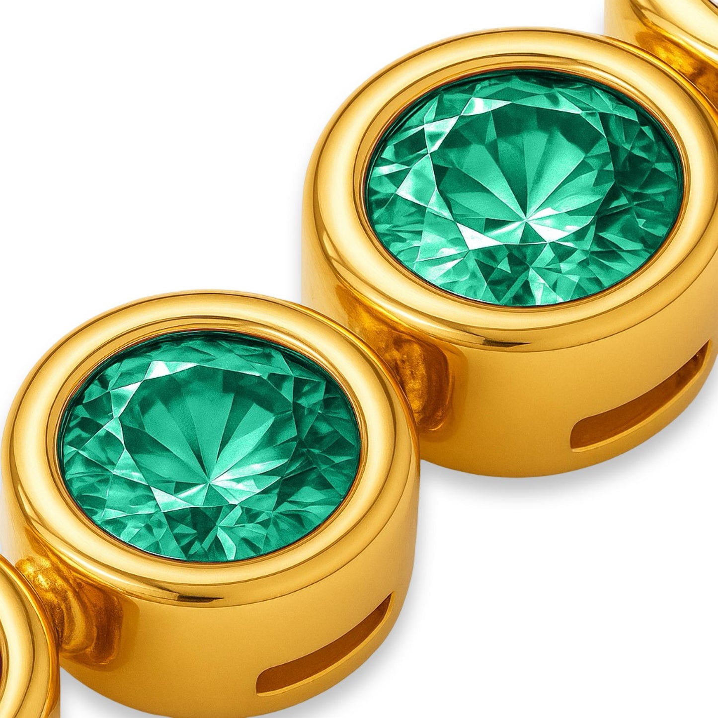Forma Tennis Necklace – Colombian Green Emerald