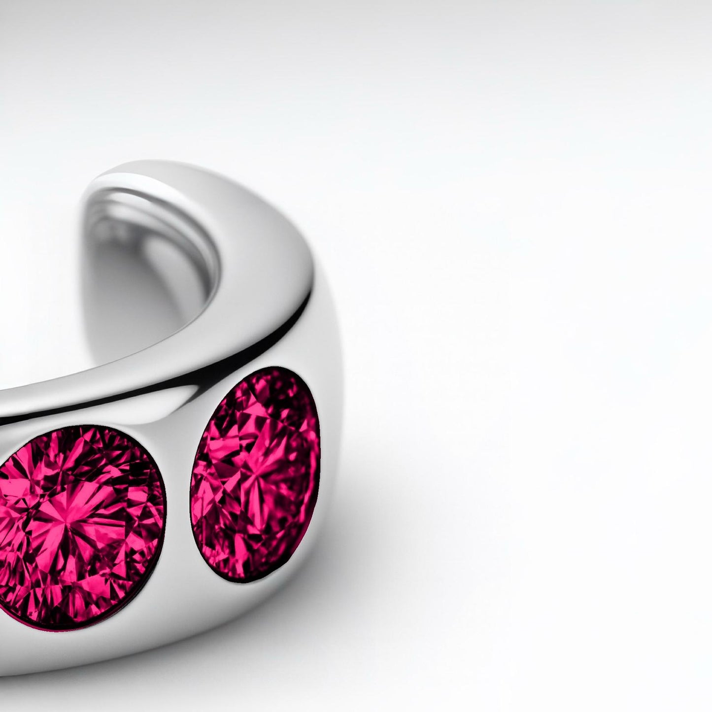 Forma Maxi Ear Cuff – Red Ruby