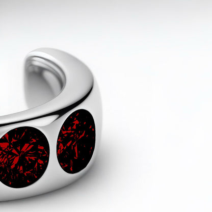 Forma Maxi Ear Cuff – Deep Red Garnet