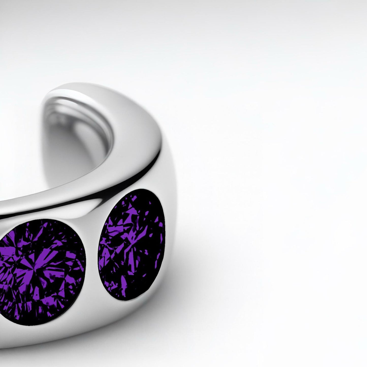 Forma Maxi Ear Cuff – Purple Amethyst