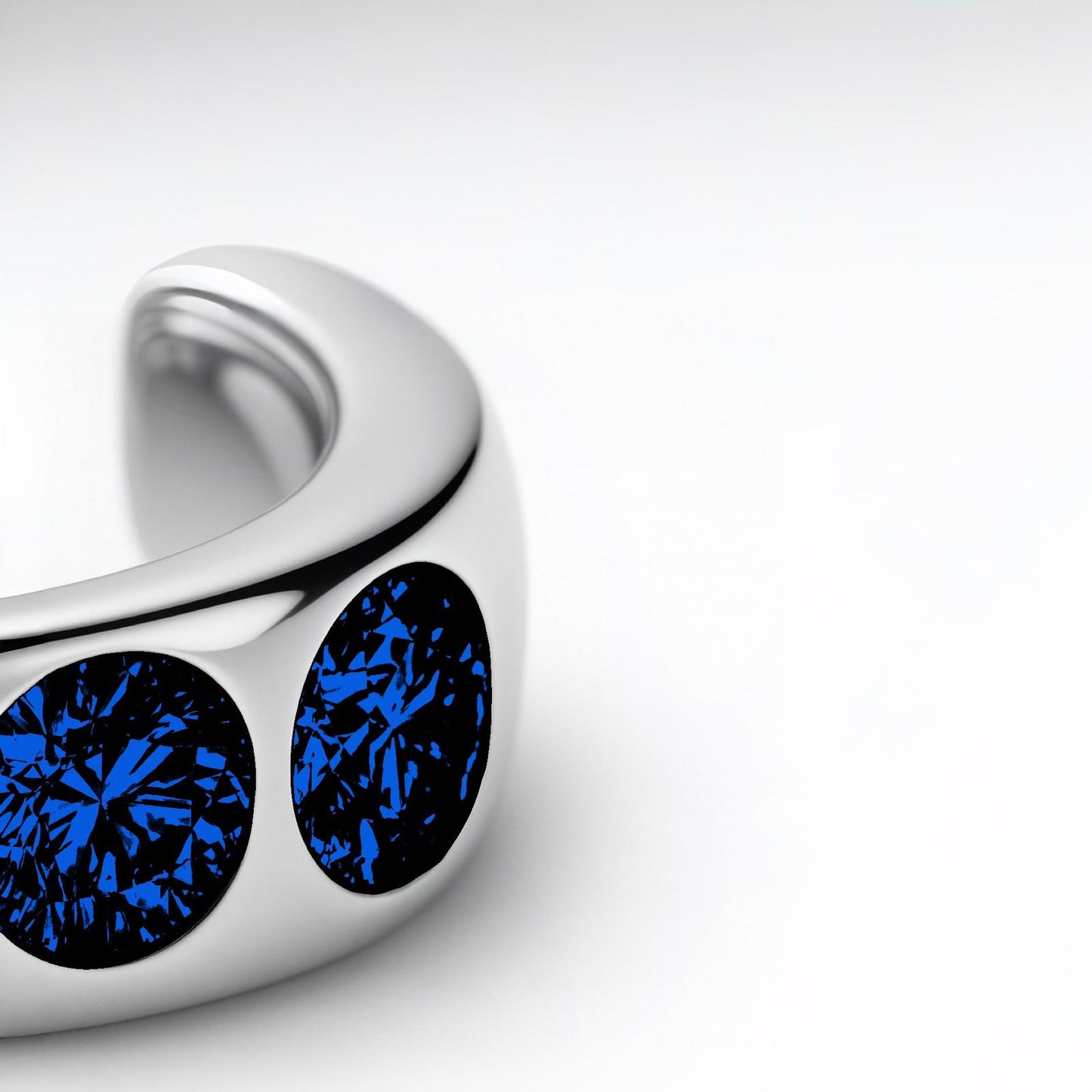 Forma Maxi Ear Cuff – Blue Sapphire