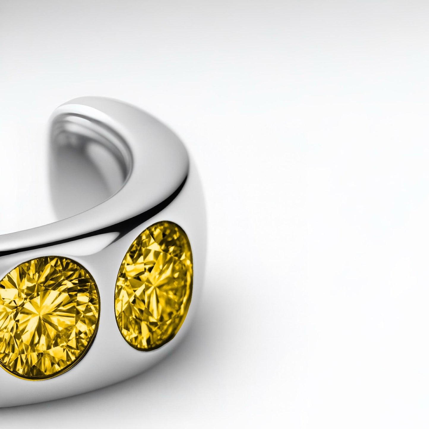 Forma Maxi Ear Cuff – Yellow Sapphire