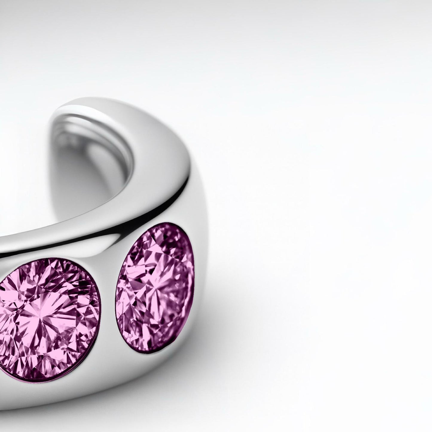Forma Maxi Ear Cuff – Light Pink Sapphire