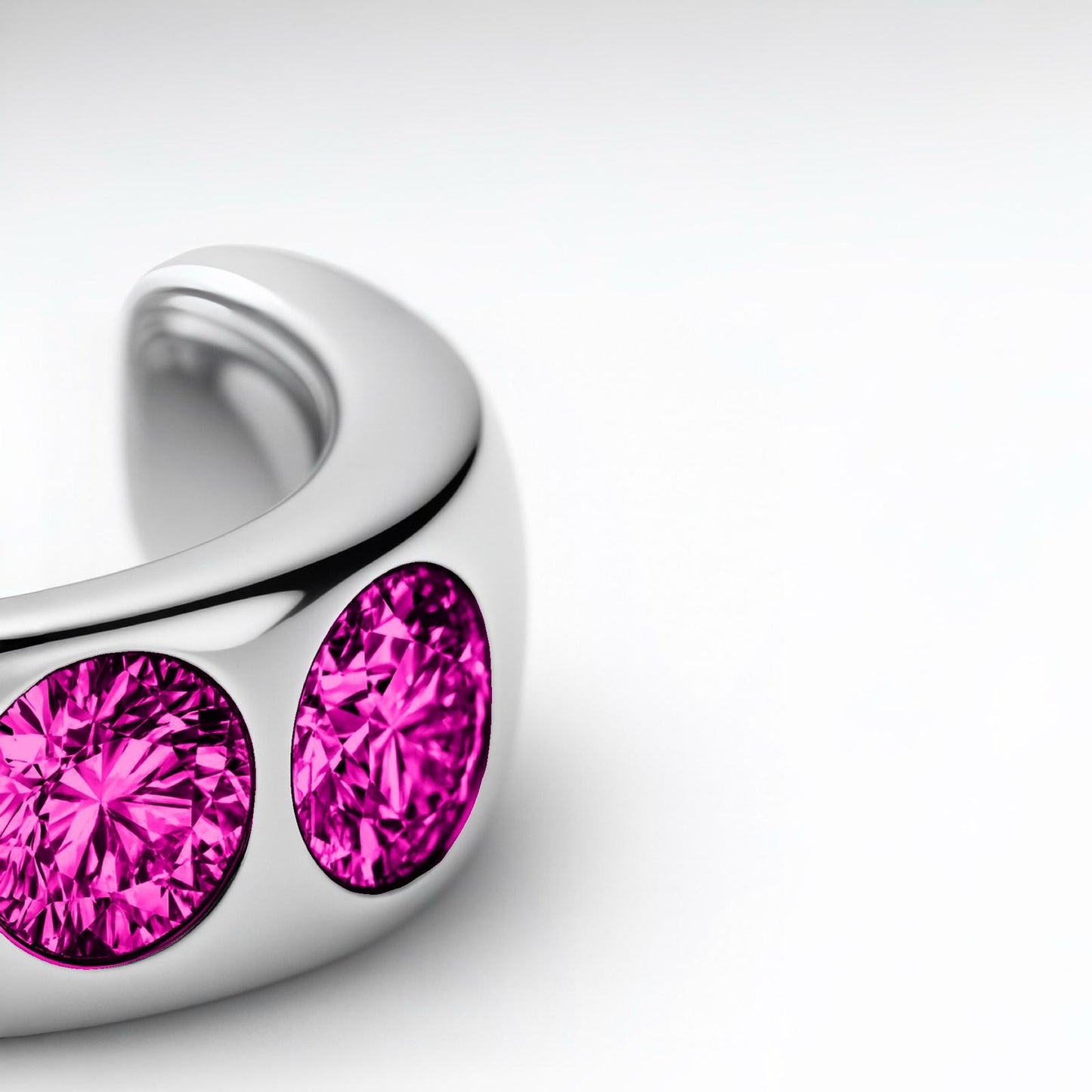 Forma Maxi Ear Cuff – Vivid Pink Sapphire