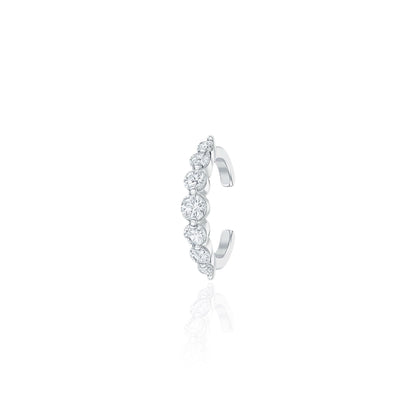 Juno Graduated Ear Cuff – White Diamond