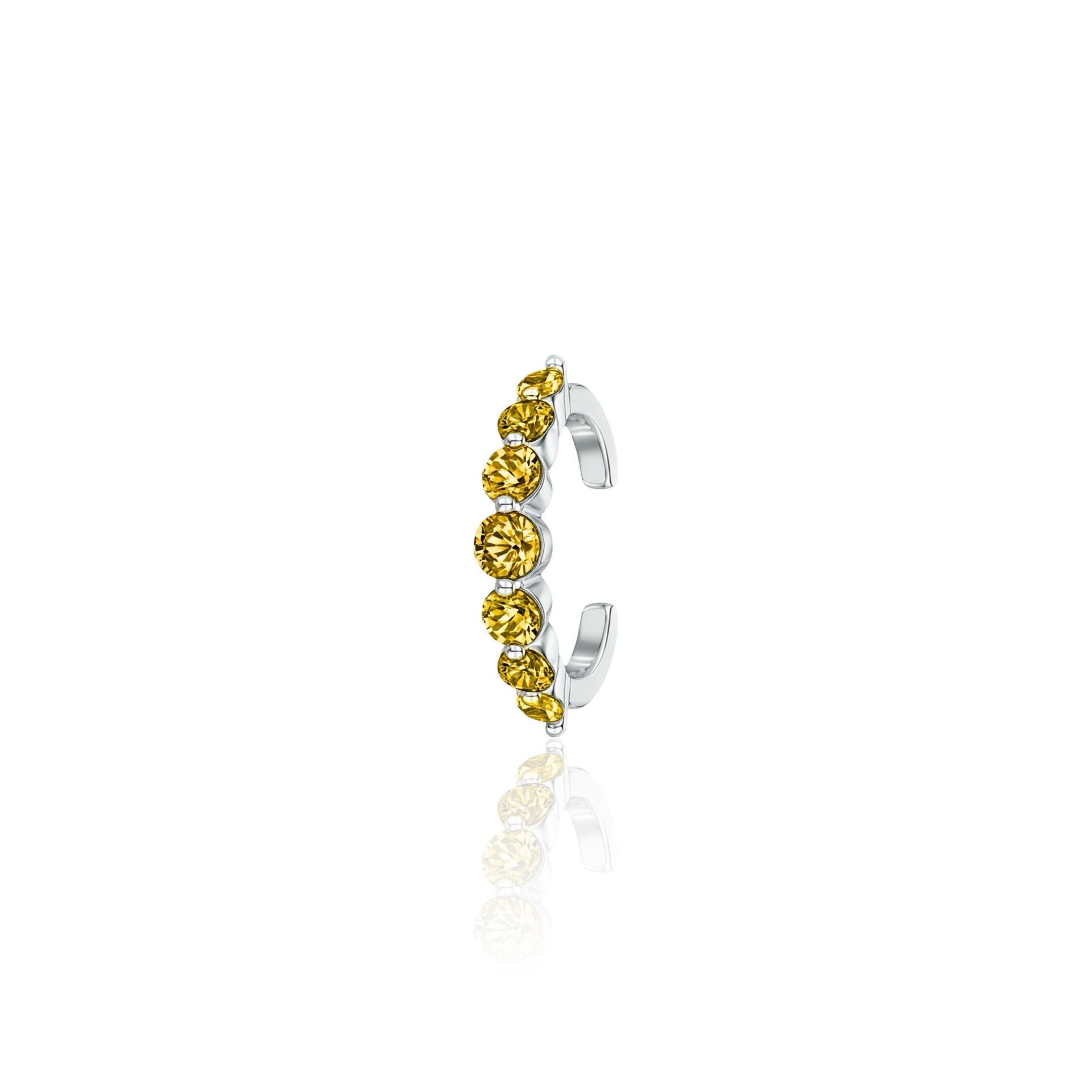 Juno Graduated Ear Cuff – Yellow Sapphire