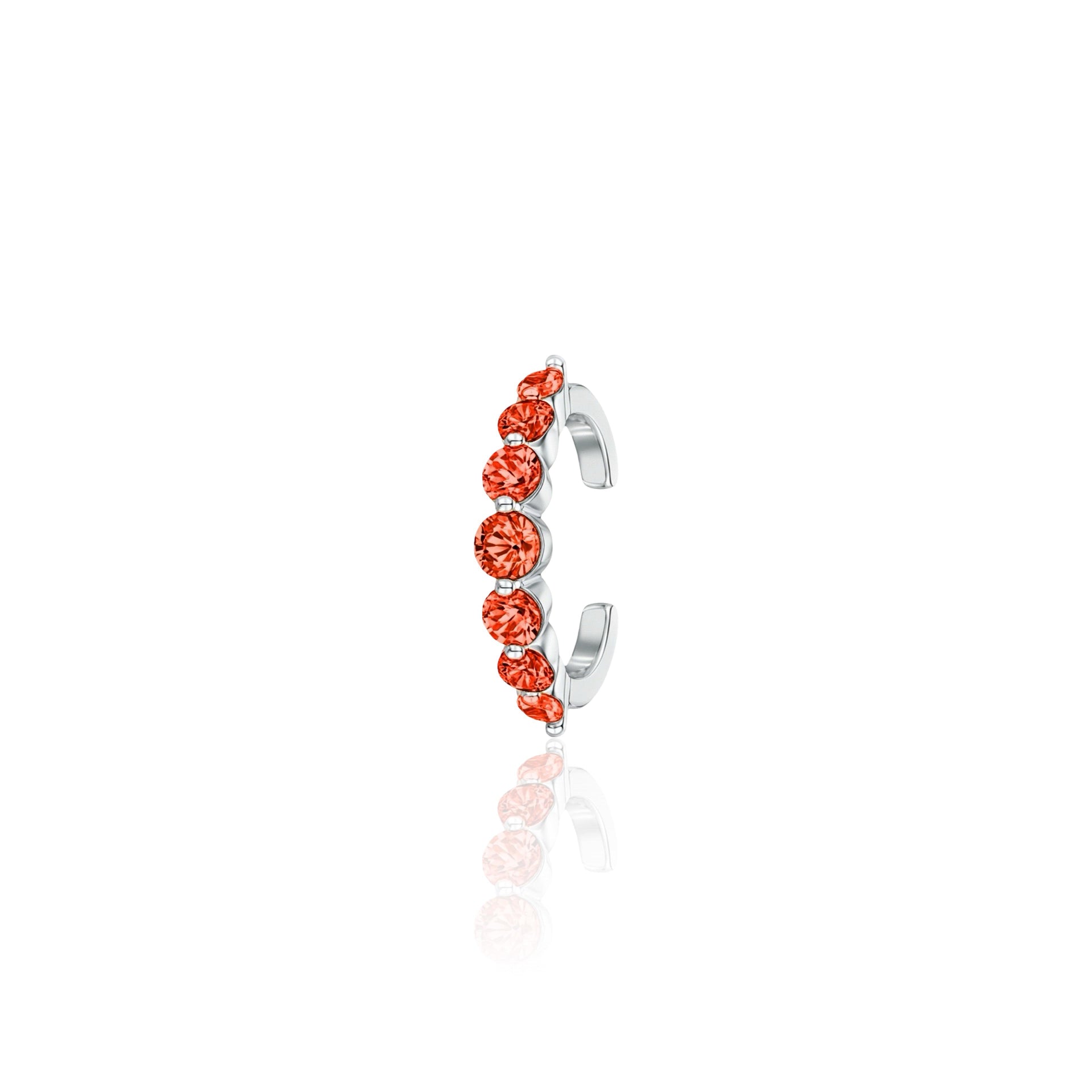 Juno Graduated Ear Cuff – Orange Padparadscha Sapphire