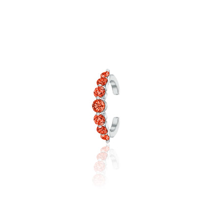 Juno Graduated Ear Cuff – Orange Padparadscha Sapphire
