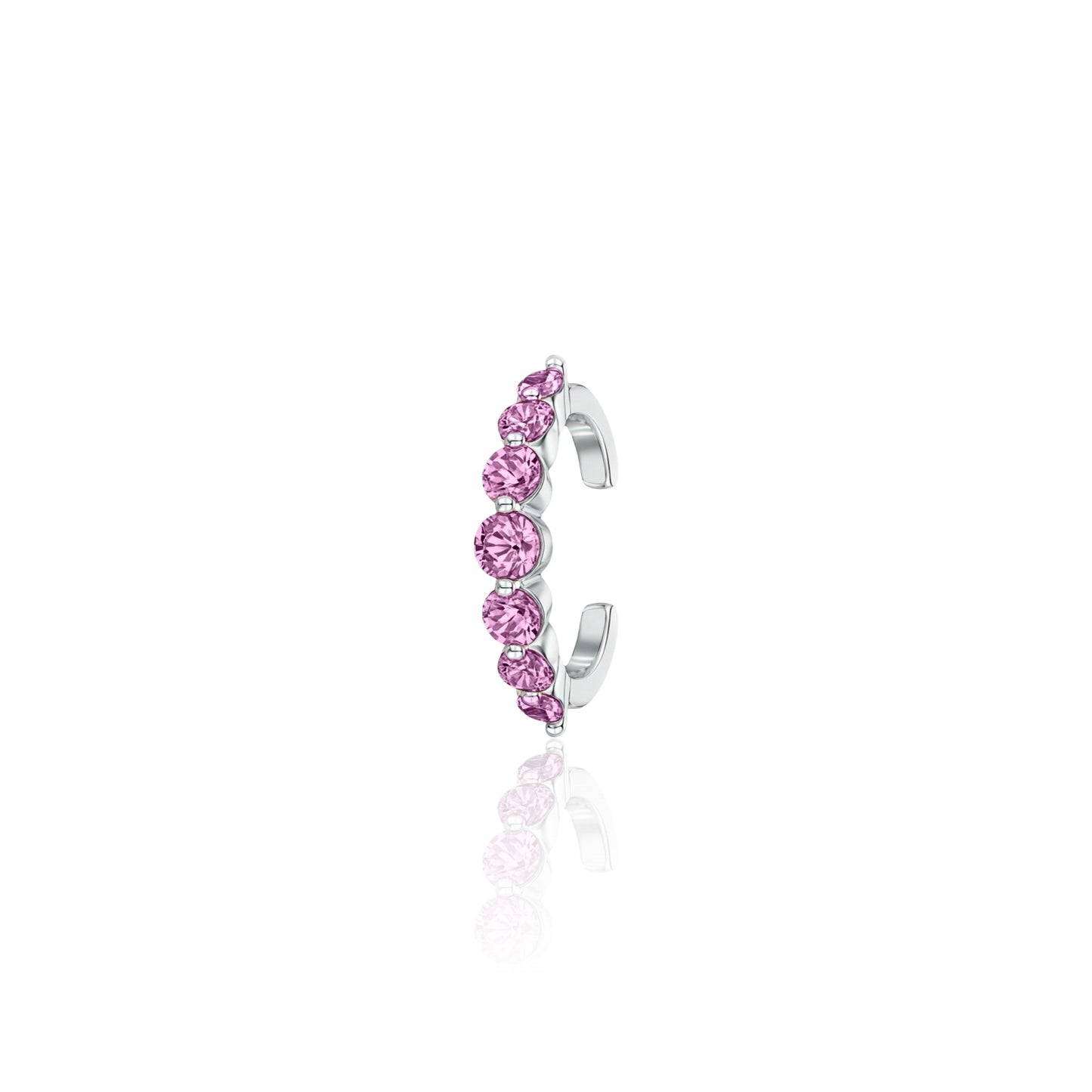 Juno Graduated Ear Cuff – Light Pink Sapphire