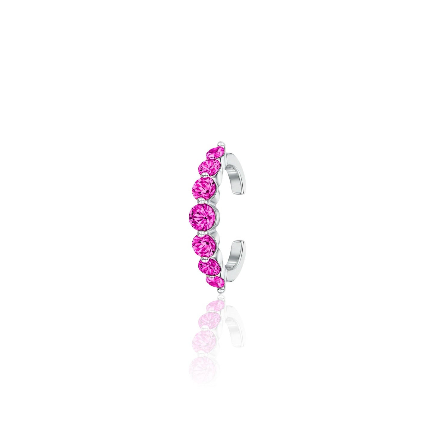 Juno Graduated Ear Cuff – Vivid Pink Sapphire