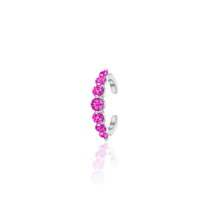 Juno Graduated Ear Cuff – Vivid Pink Sapphire