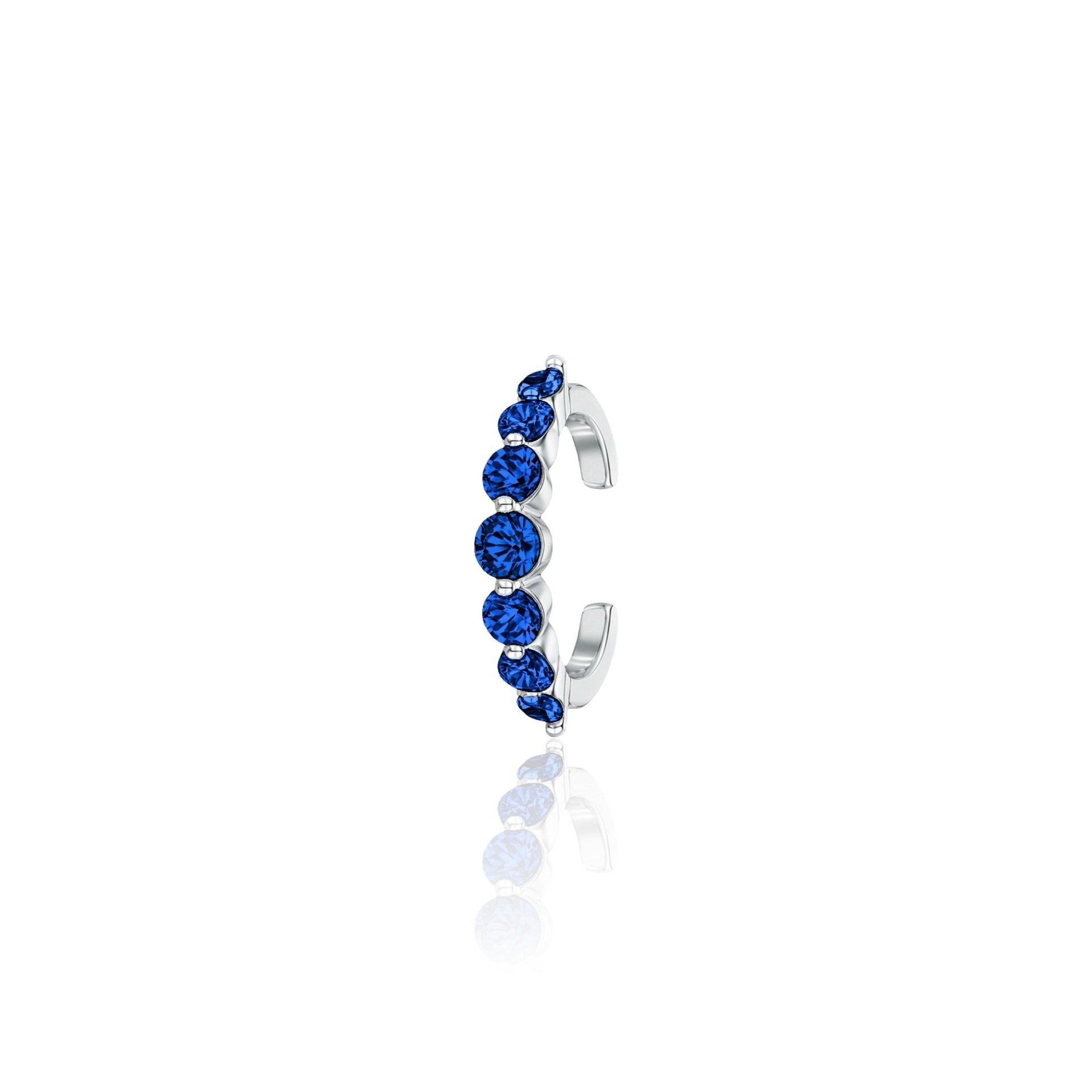 Juno Graduated Ear Cuff – Blue Sapphire