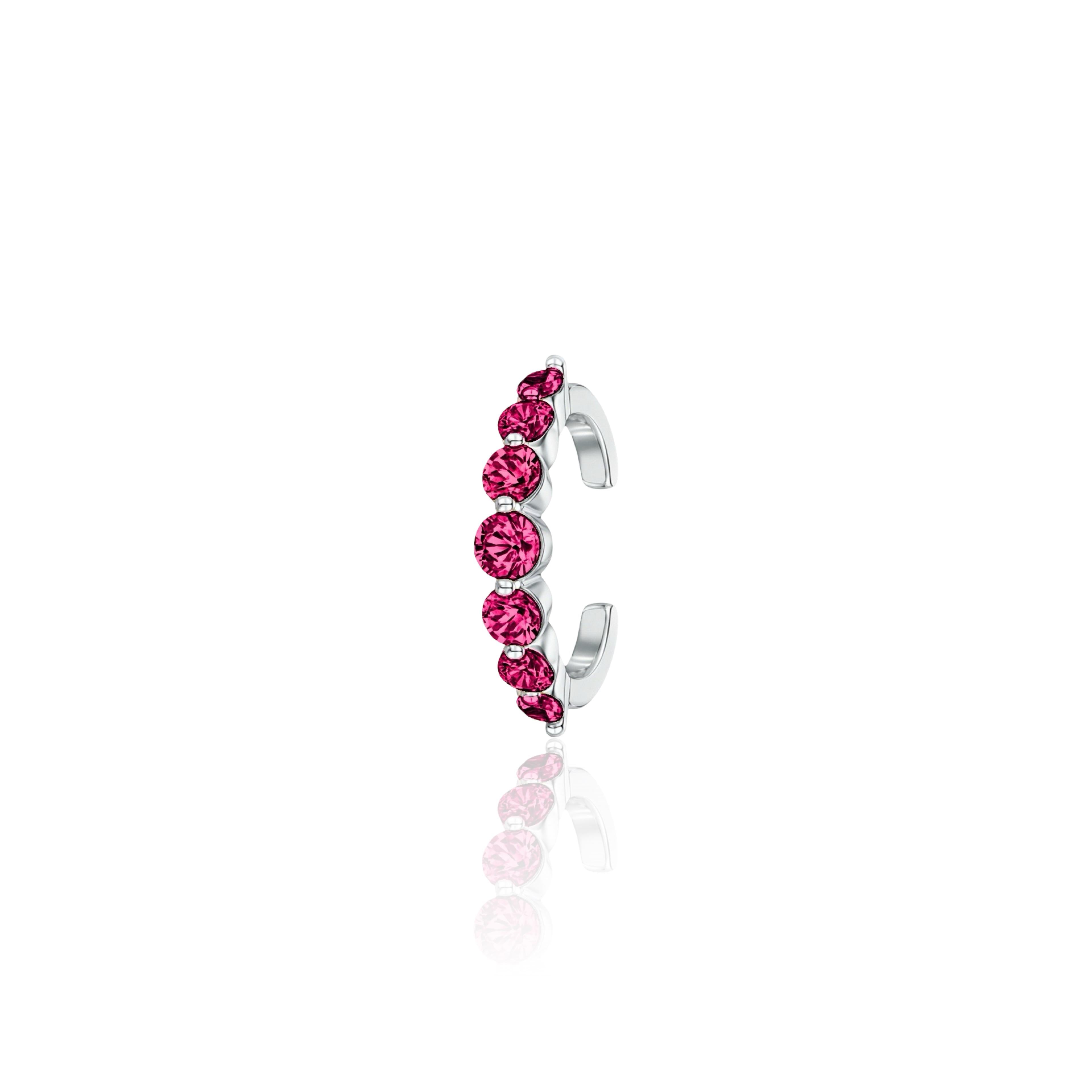 Juno Graduated Ear Cuff – Red Ruby