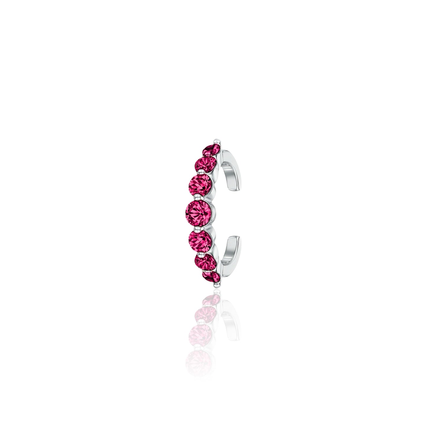 Juno Graduated Ear Cuff – Red Ruby