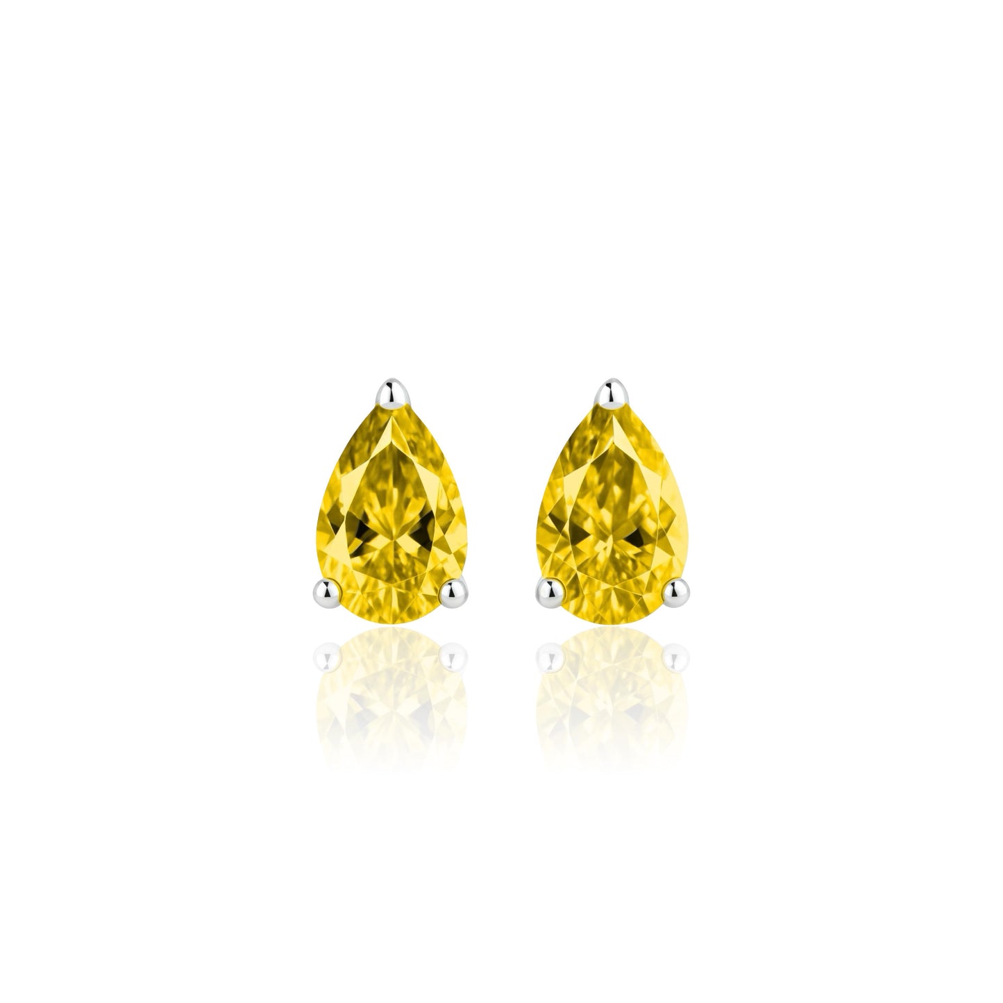 Nova Mini Stud Earrings – Yellow Sapphire