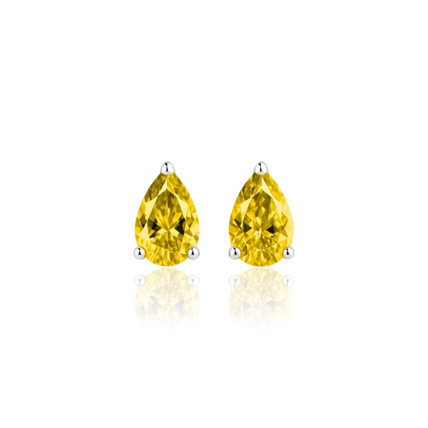 Nova Mini Stud Earrings – Yellow Sapphire