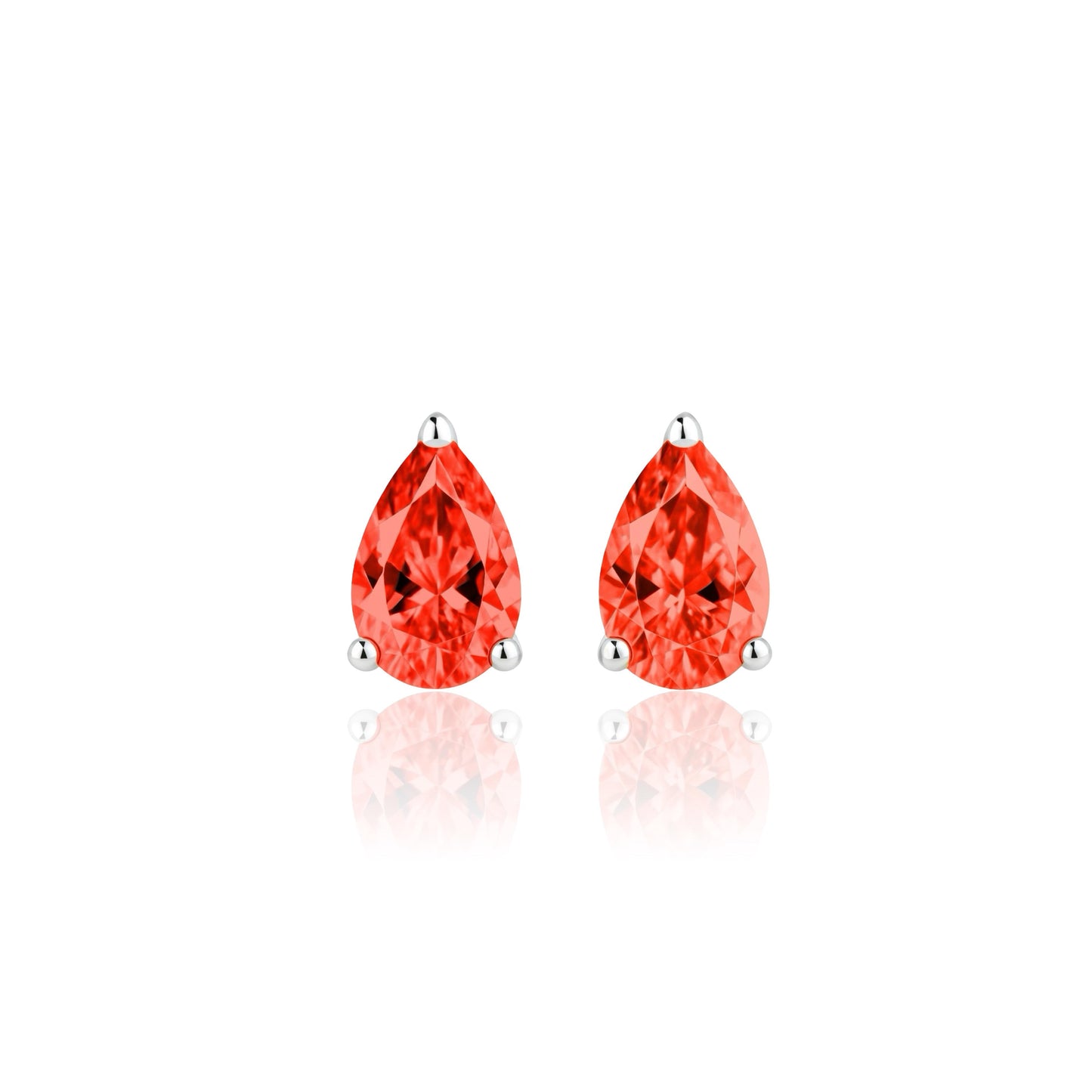 Nova Grande Stud Earrings – Orange Padparadscha Sapphire