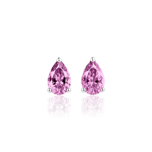Nova Mini Stud Earrings – Light Pink Sapphire