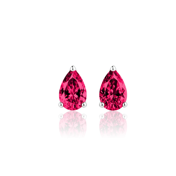 Nova Mini Stud Earrings – Red Ruby