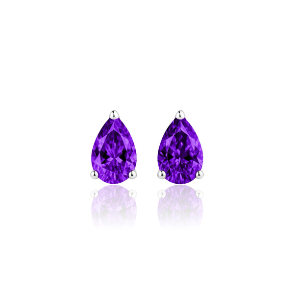Nova Mini Stud Earrings – Purple Sapphire