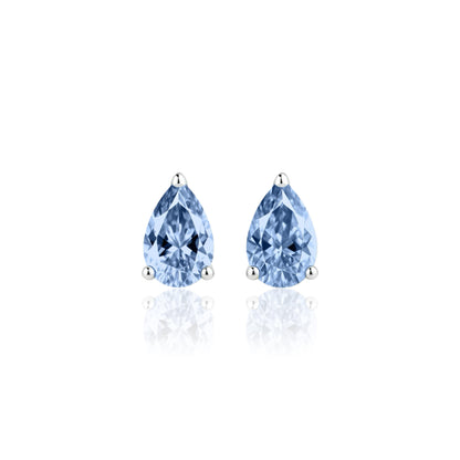 Nova Grande Stud Earrings – Light Blue Aquamarine