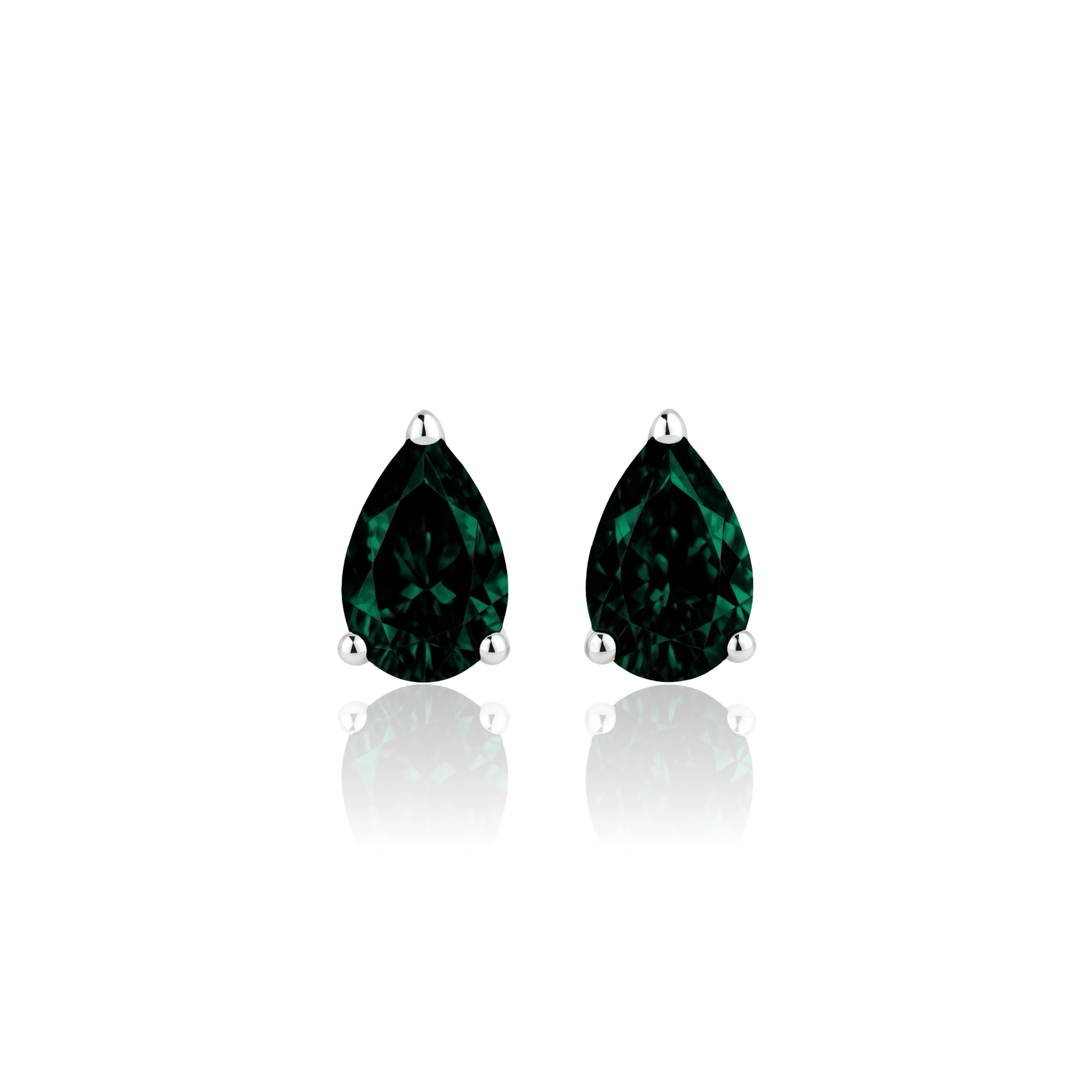 Nova Mini Stud Earrings – Zambian Green Emerald