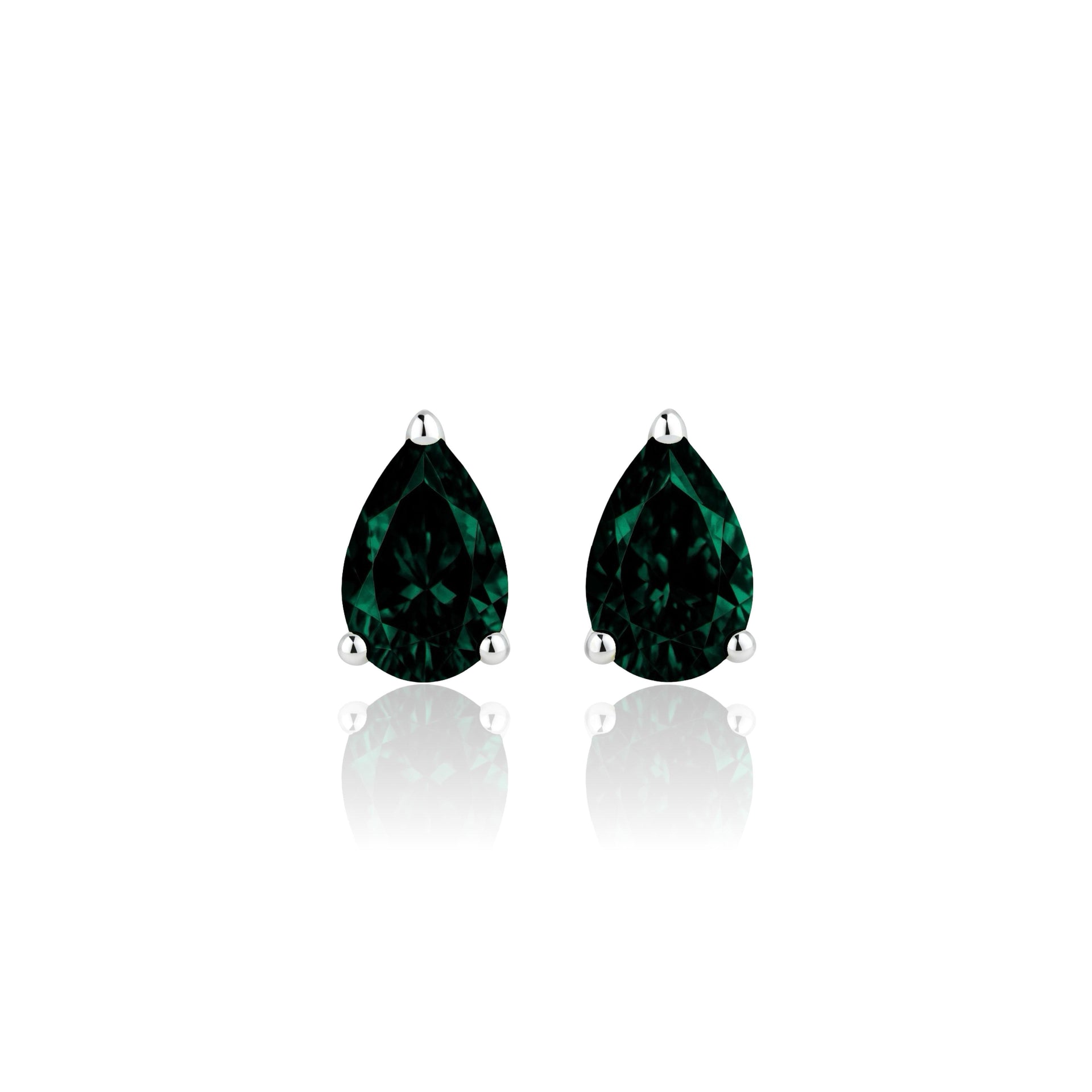 Nova Mini Stud Earrings – Zambian Green Emerald