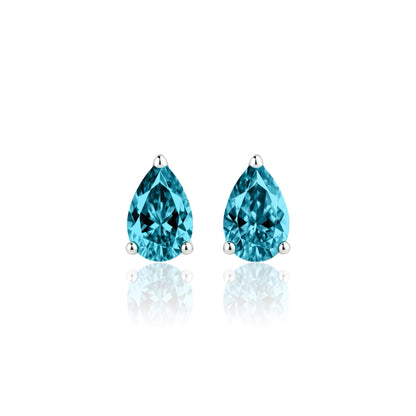 Nova Mini Stud Earrings – Teal Blue Spinel