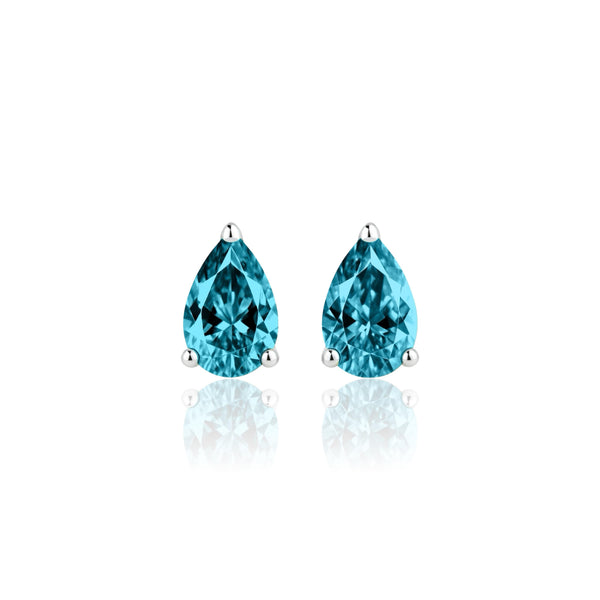 Nova Mini Stud Earrings – Teal Blue Spinel