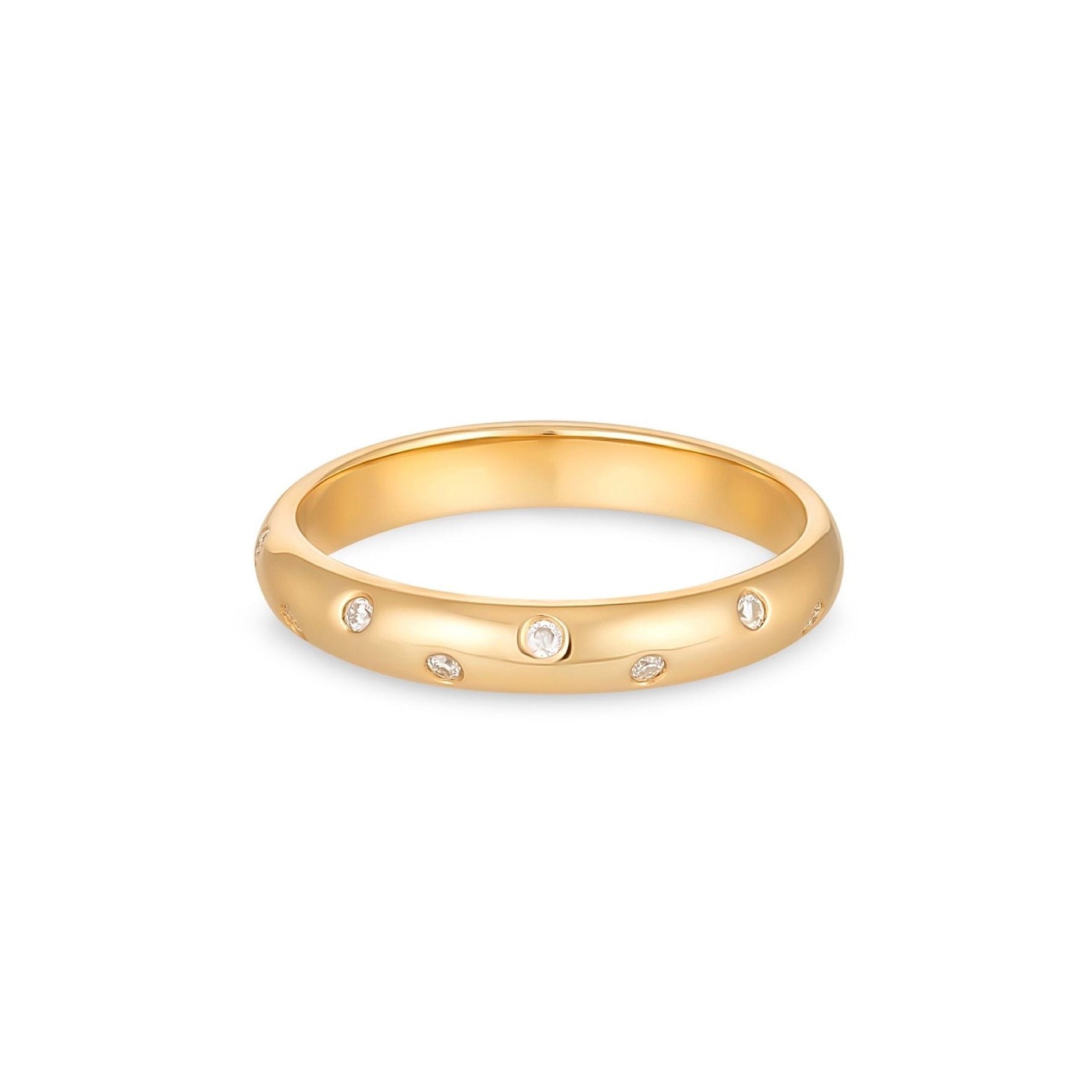 Linea Confetti Band Ring – White Diamond