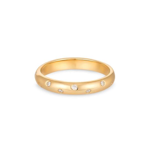 Linea Confetti Band Ring – White Diamond