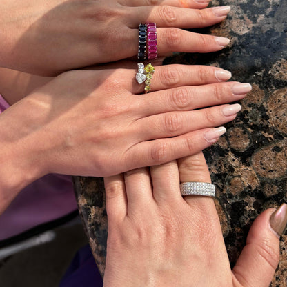 Linea Bold Band Ring – White Diamond