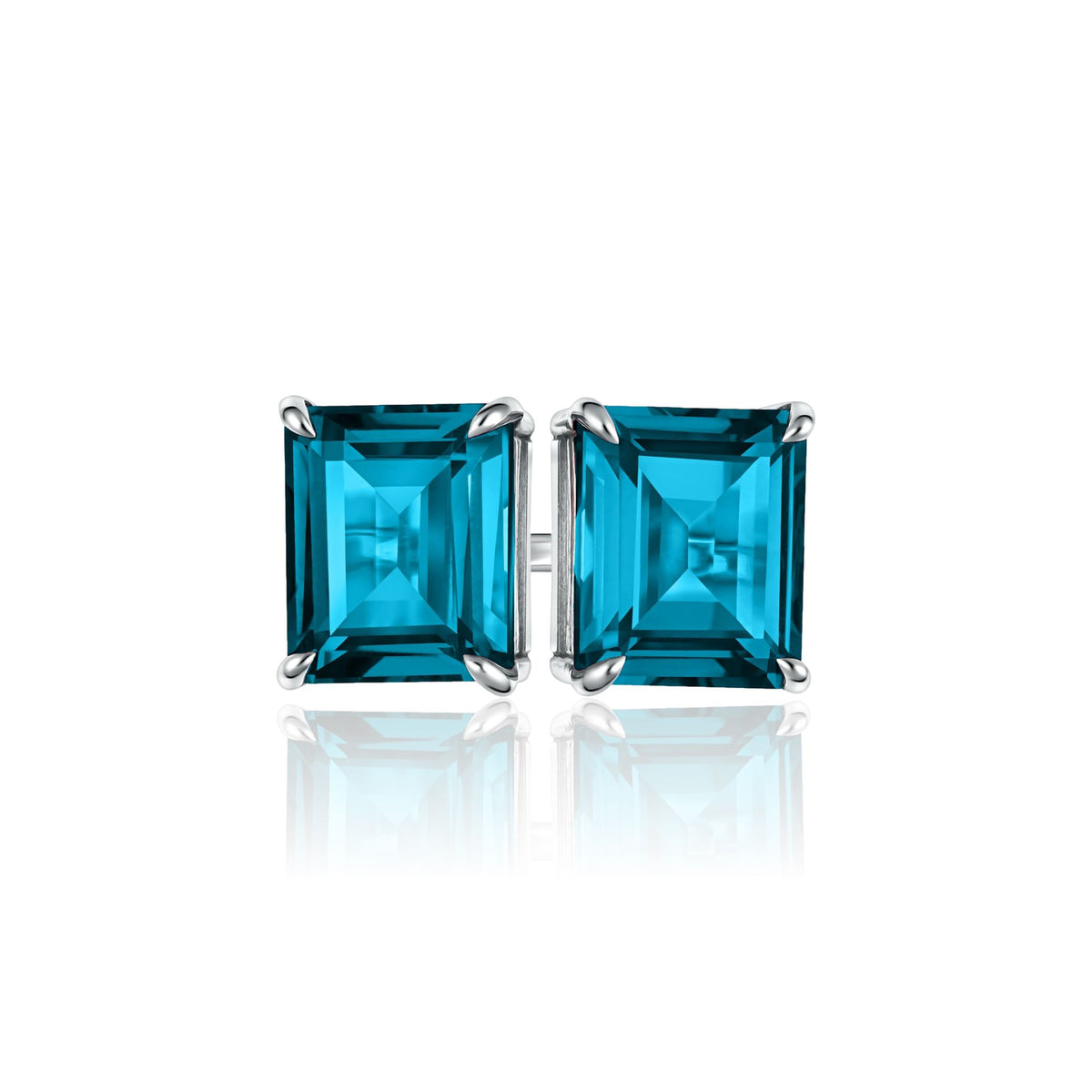 Nexus Twin Ring – Teal Blue Spinel
